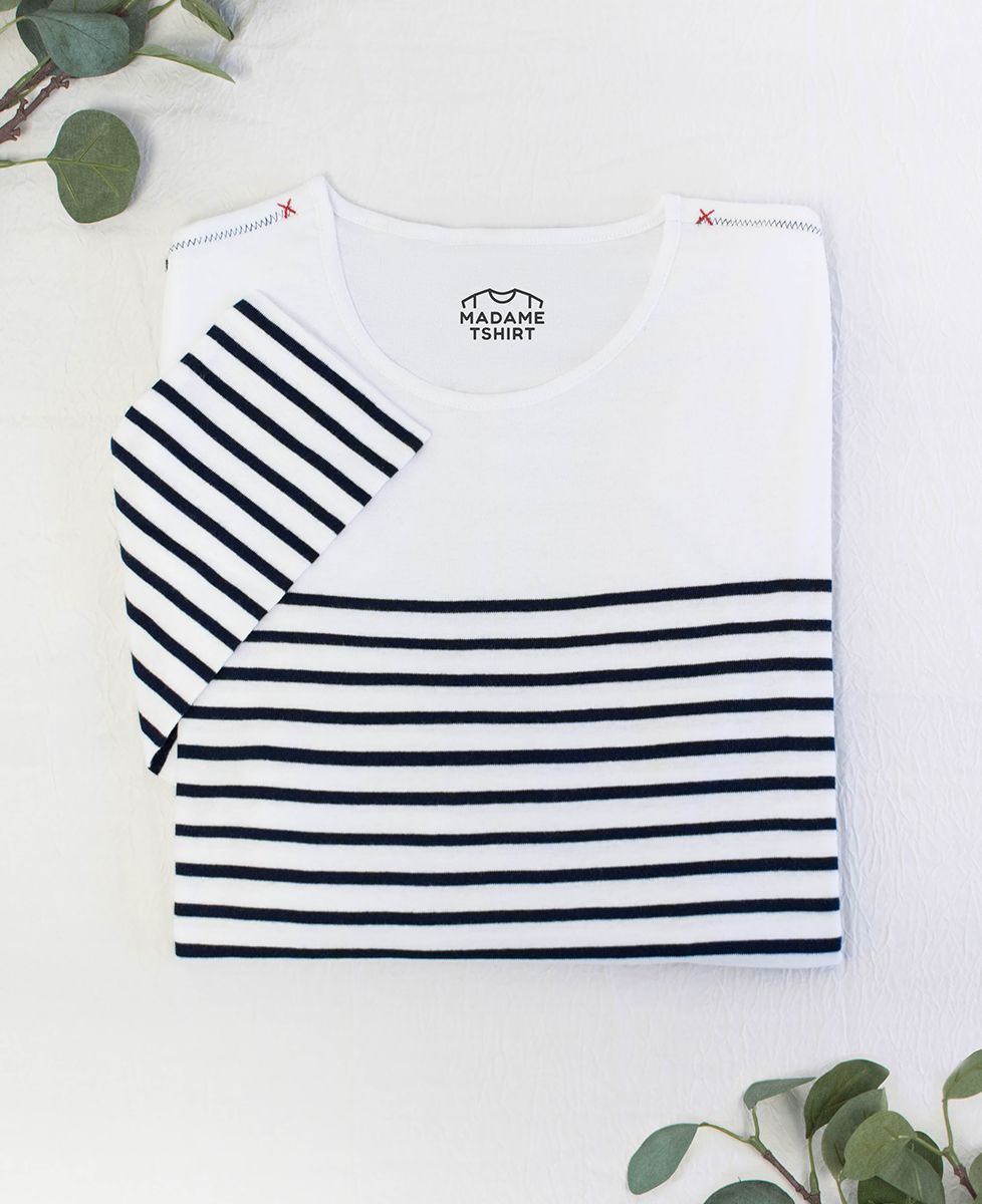 Marinière Femme Coeur Brodée Personnalisée - Main Image