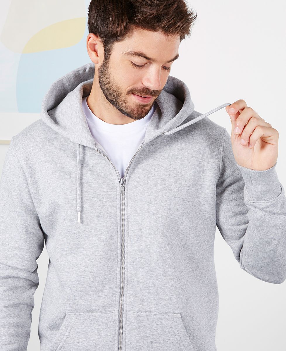 Generisch Felpa Con Cappuccio Uomo ‘Puzzleteil’ – Grigio, XXL, 100% Cotone, Vestibilità Comoda