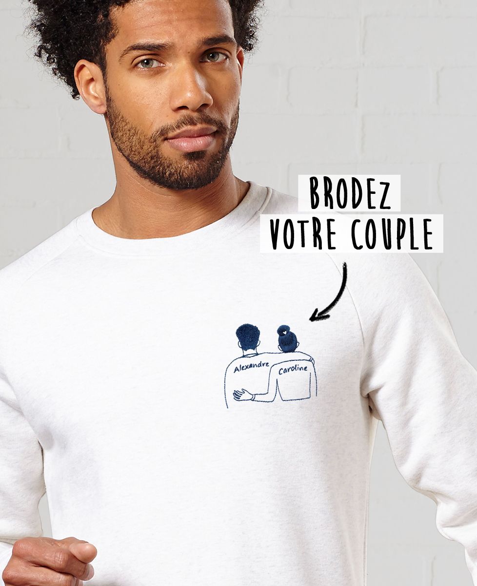 Sweatshirt Sweat Pour Son Copain Sweat Couple Brodé Personnalisé I