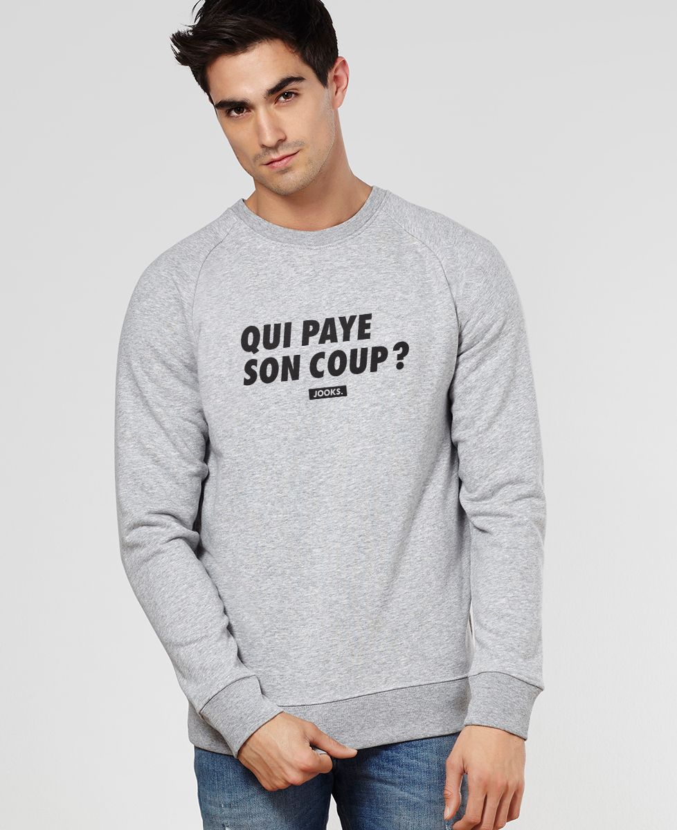 Sweatshirt homme Qui paye son coup ? - Apéro
