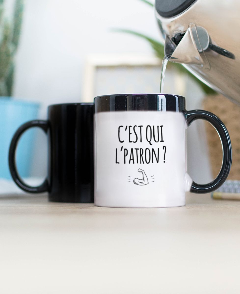 Mug C'est qui l'patron ? - Apéro, Cadeaux Couple