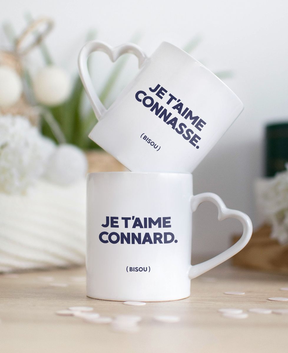 Mug Je t'aime Connard - Cadeaux Couple, Mariage