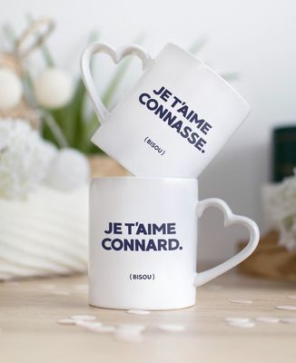 Mug Je t'aime Connard - Cadeaux Couple, Mariage