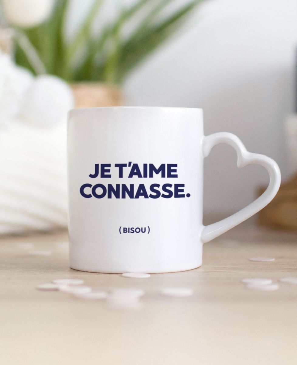 Mug Je t'aime Connasse - Cadeaux Couple, Mariage