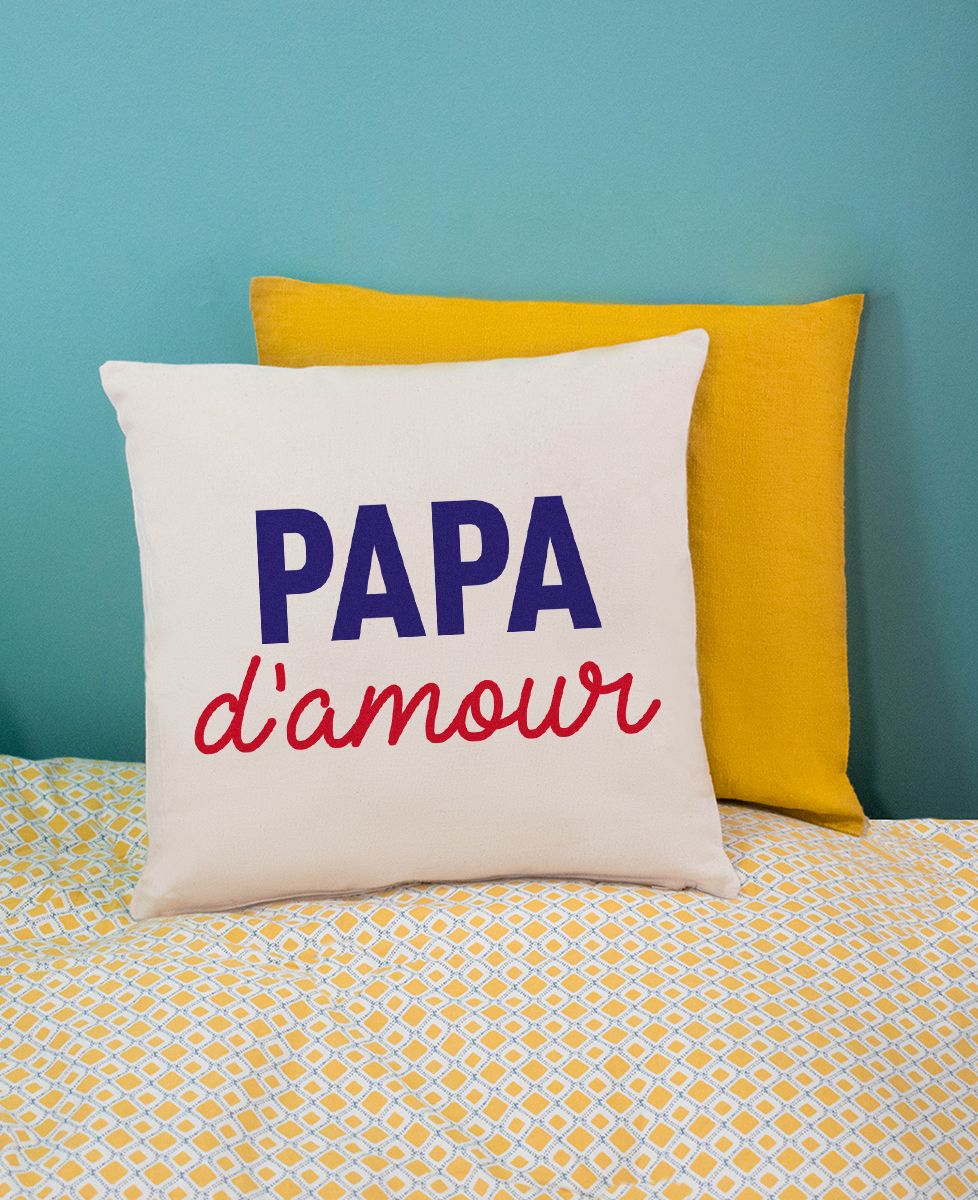 Coussin Papa d'amour - Cadeaux Papa, Cadeaux Couple