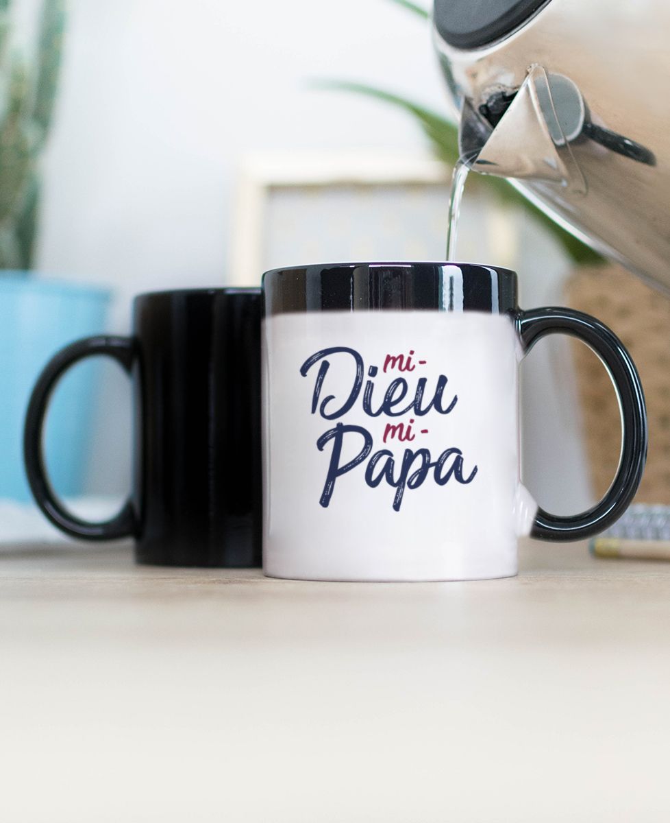 Mug Mi-Dieu Mi-Papa - Cadeaux Papa