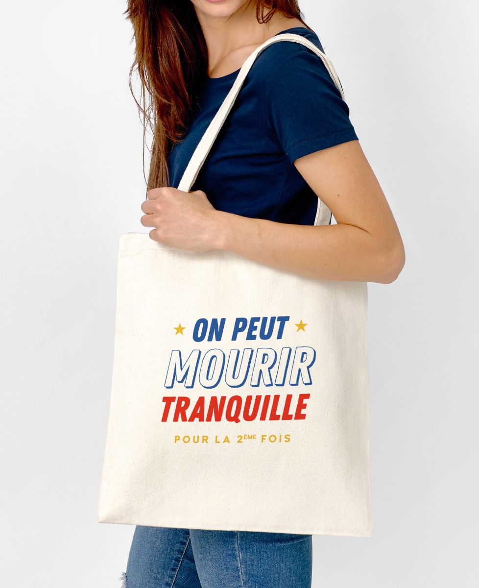 Tote bag On peut mourir tranquille - Sport, Football