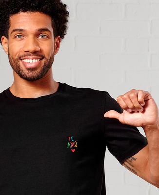 T-shirt homme te amo multicolore - Cadeaux Couple