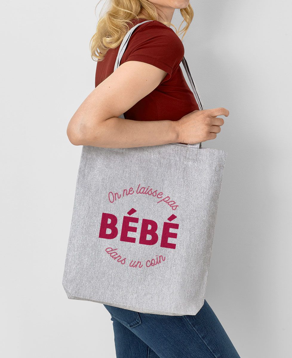 Totebag On laisse pas bébé dans un coin
