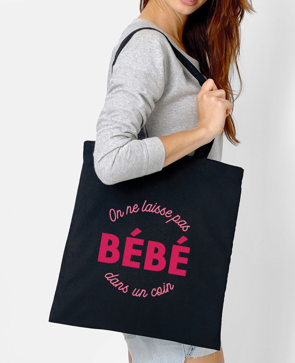 Totebag On laisse pas bébé dans un coin