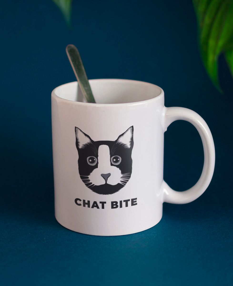 Mug Chat bite - Cadeaux Couple, Animaux