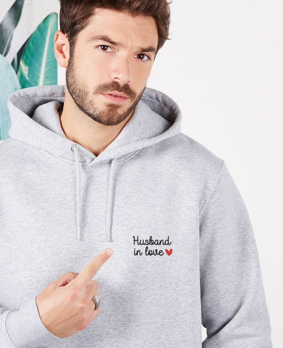 Hoodie homme Husband in love - Cadeaux Couple