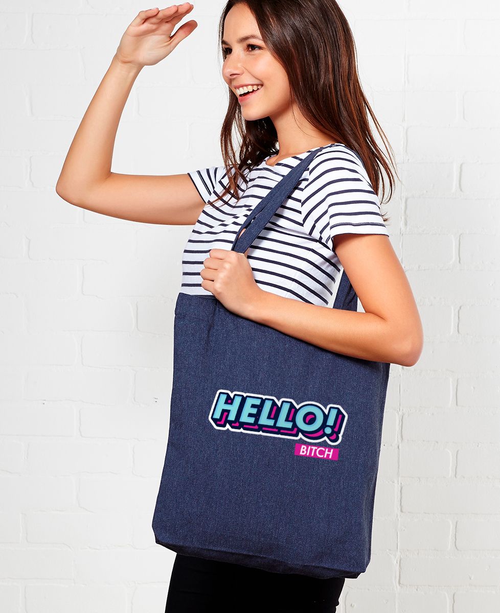 Tote bag Hello bitch