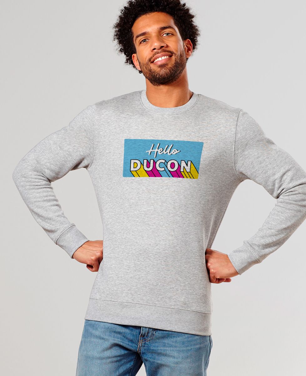 Sweatshirt homme Hello ducon