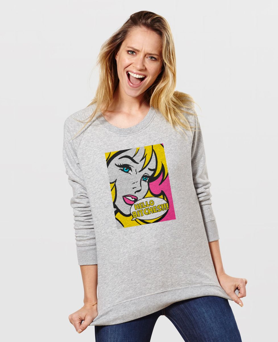 Sweatshirt femme Hello Bitches