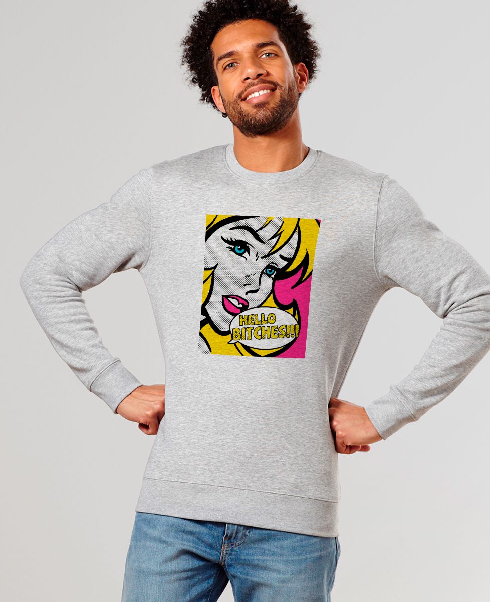 Sweatshirt homme Hello Bitches