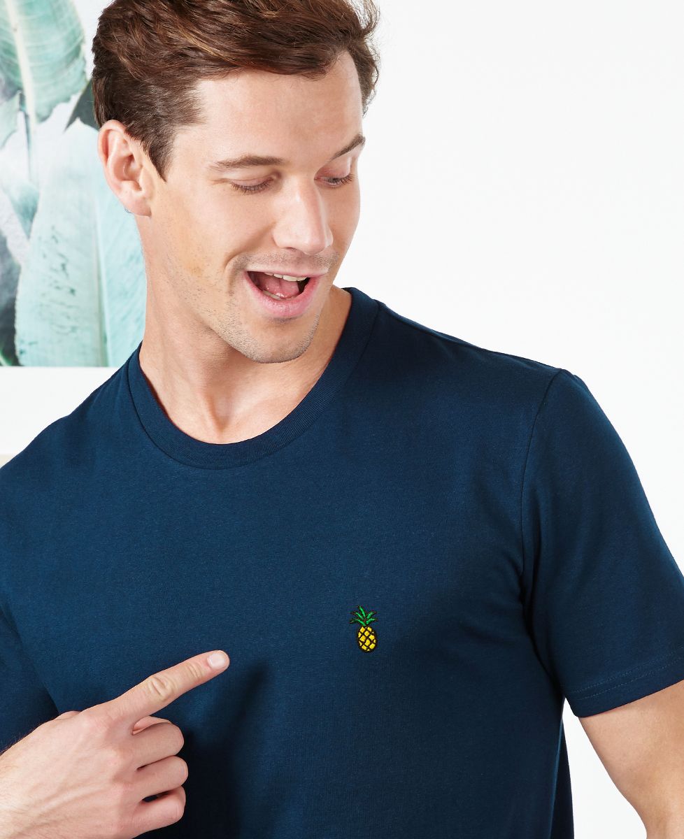T-Shirt für Männer Ananas (gestickt)