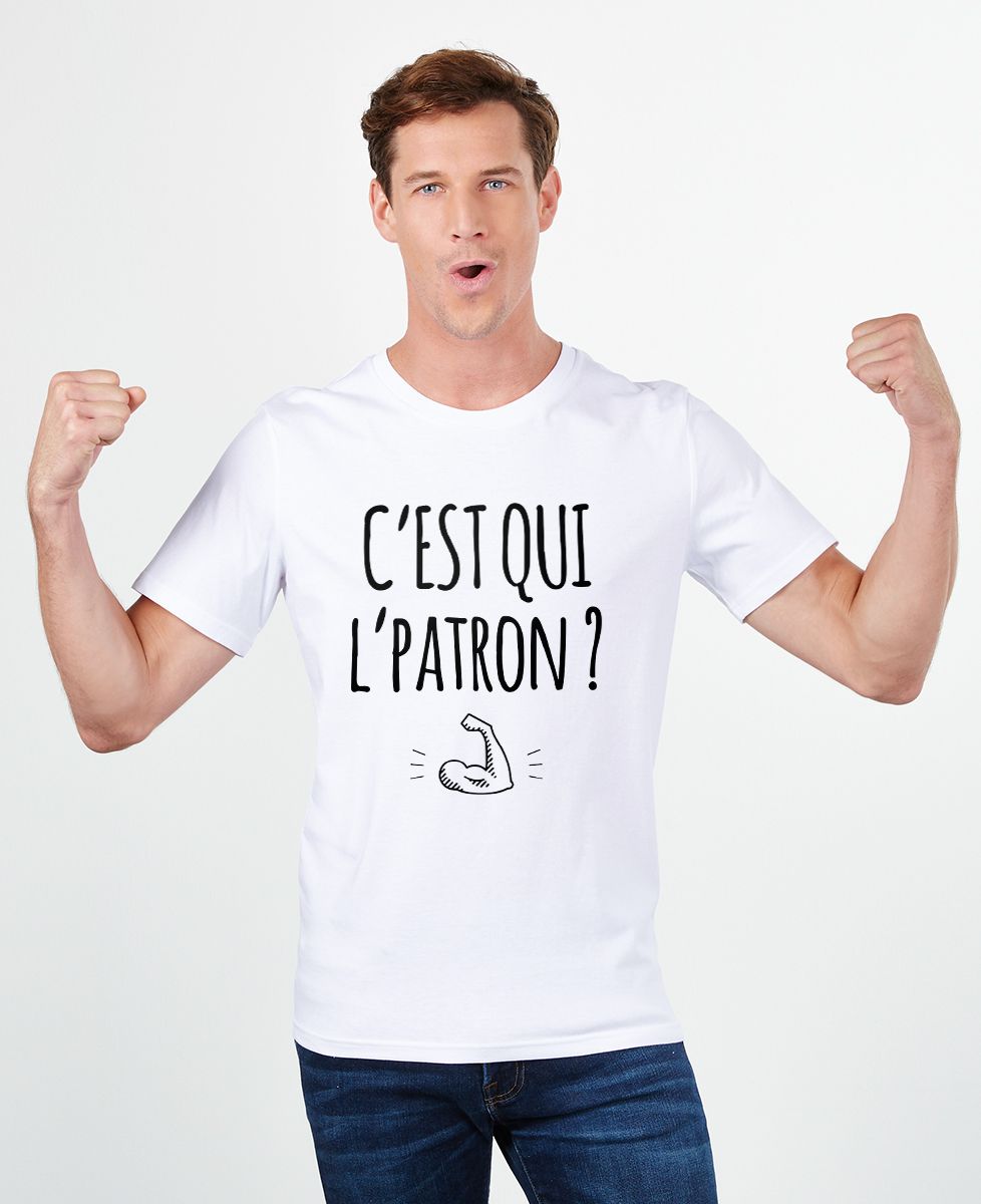 T-shirt homme C'est qui l'patron ? - Apéro, Cadeaux Couple