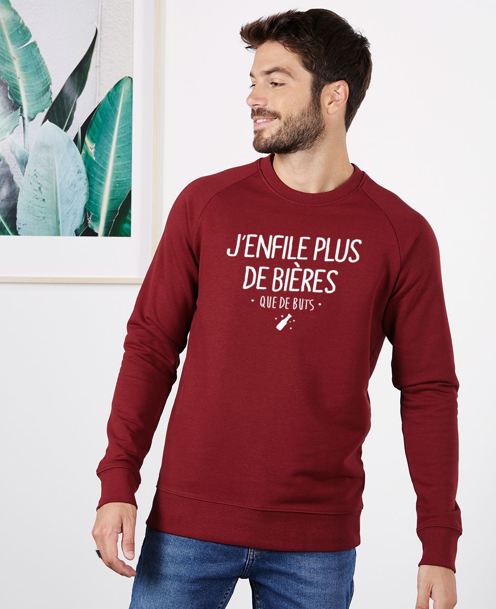 Sweatshirt homme J'enfile plus de bières - Sport, Apéro, Football