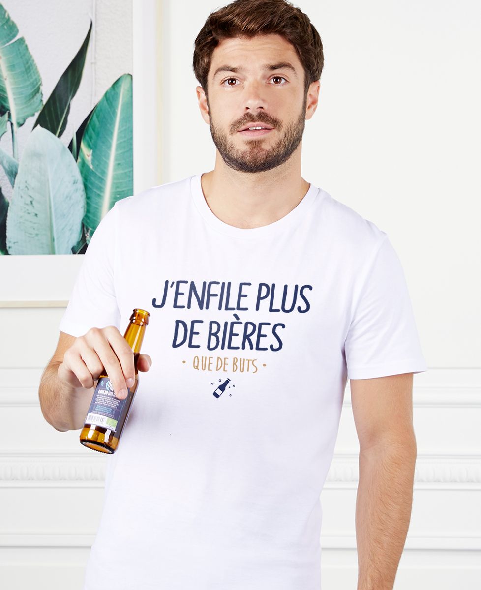 T-shirt homme J'enfile plus de bières - Sport, Apéro, Football