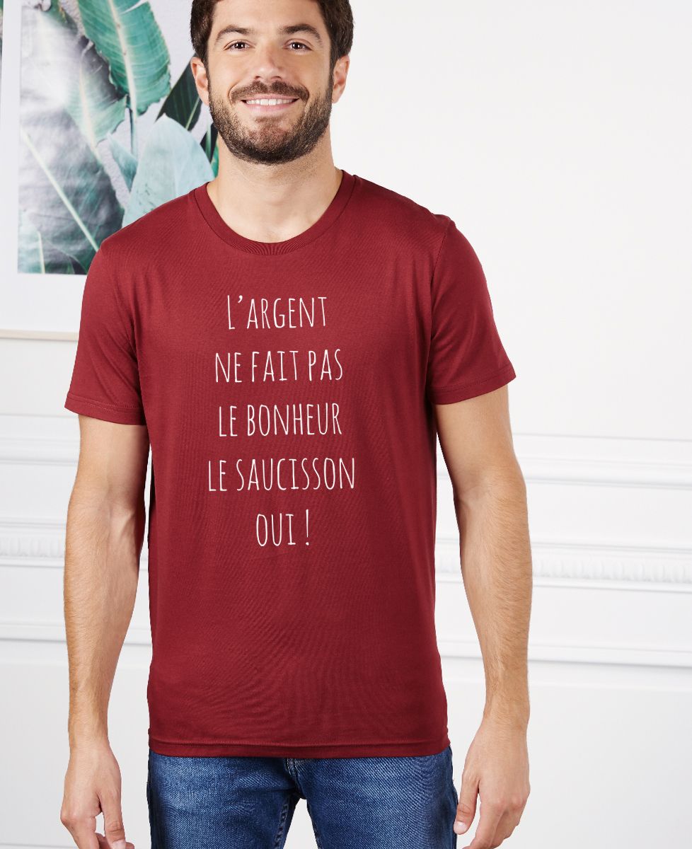 T-shirt homme L'argent ne fait pas le bonheur - Apéro