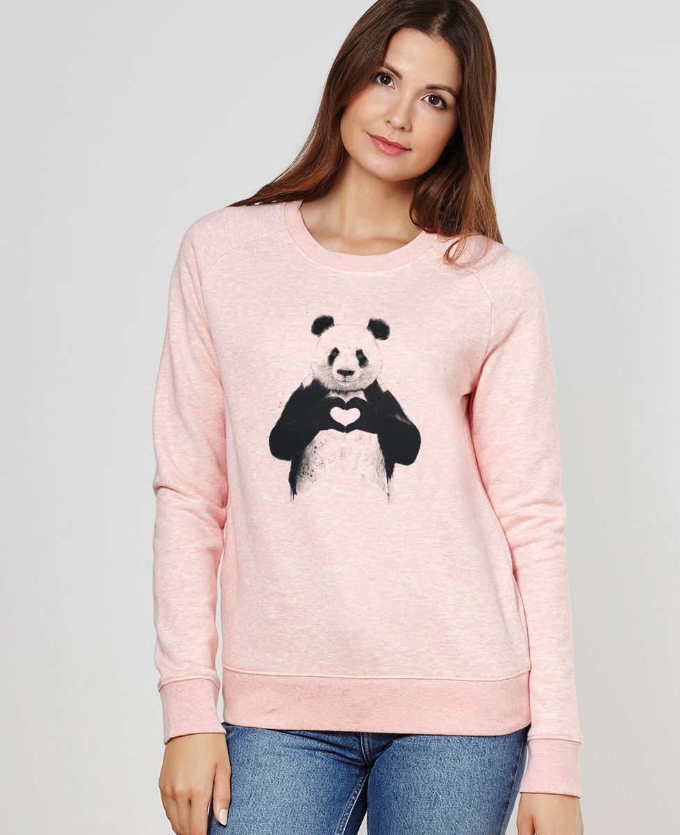 Sweatshirt femme All you need is love