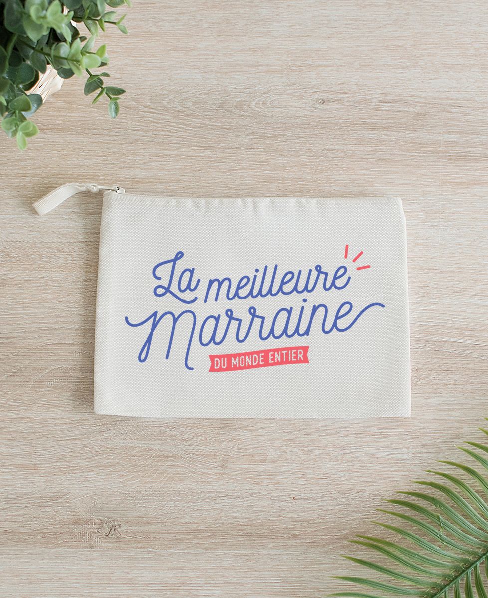 Pochette La meilleure marraine Madame TSHIRT Accessoires Femme