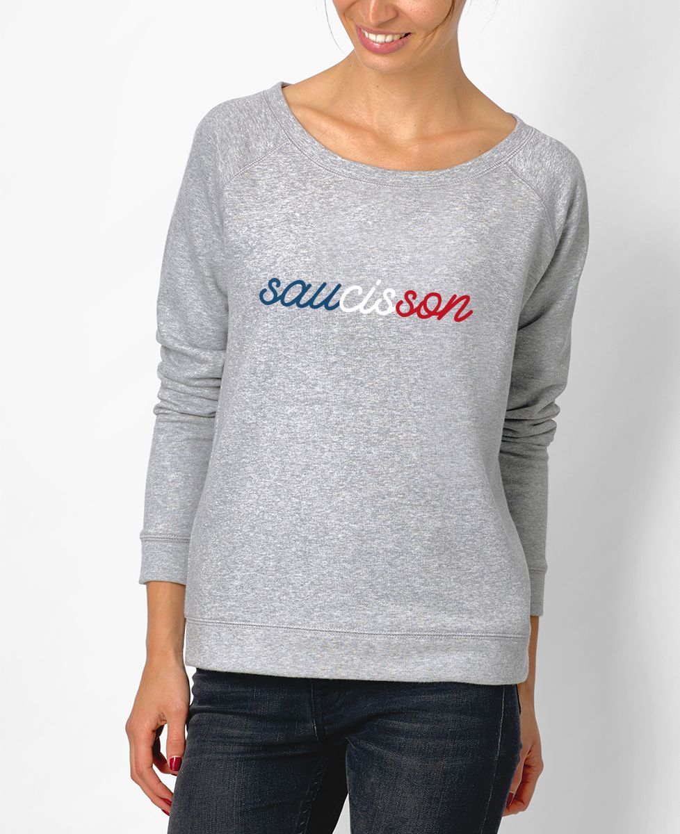 Sweatshirt femme Saucisson tricolore - Apéro