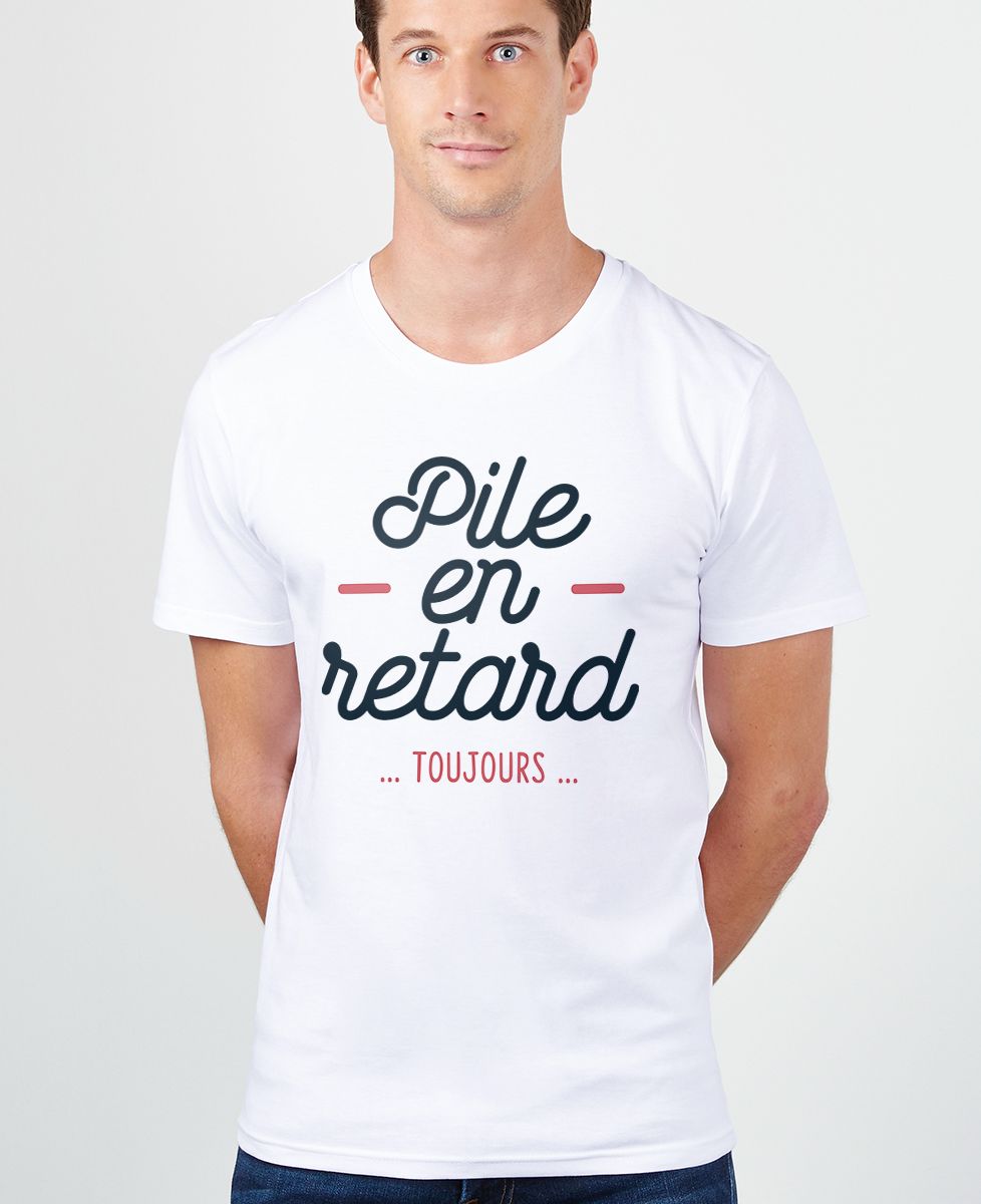 T-shirt homme Pile en retard - Apéro