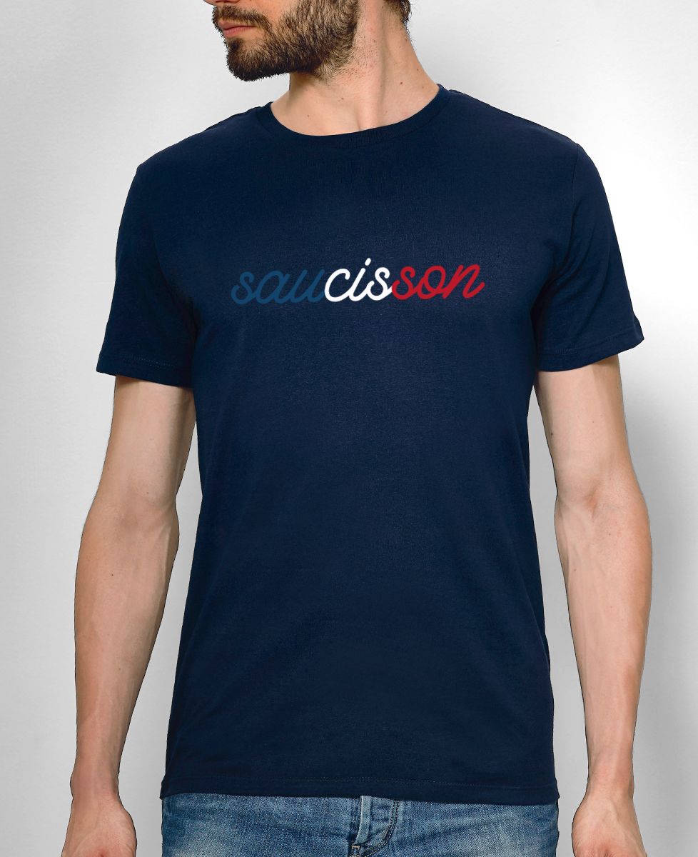 T-shirt homme Saucisson tricolore - Apéro