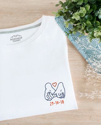 T-shirt Homme Date Rencontre brodé personnalisé I Monsieur TSHIRT