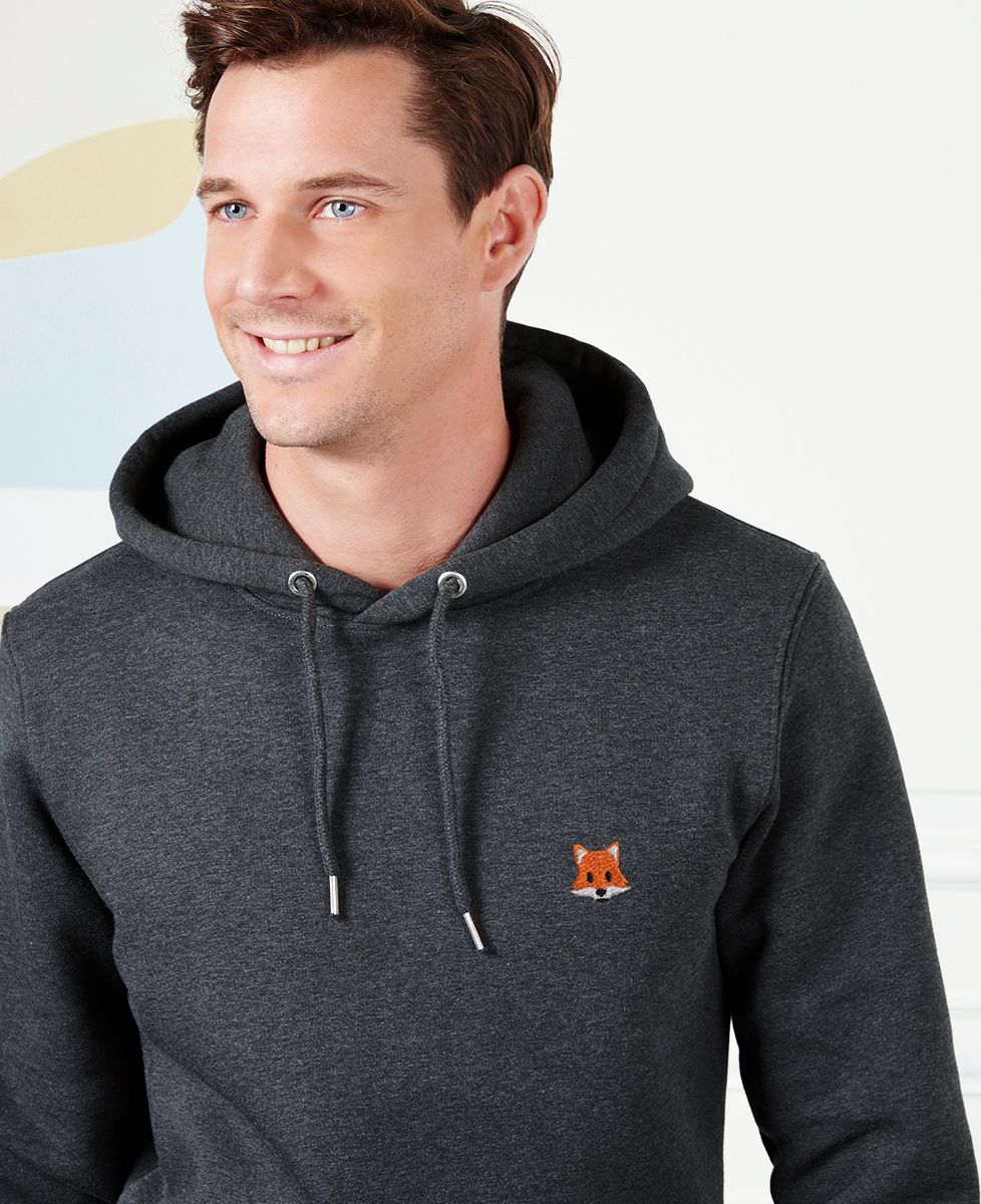 Men's hoodie Fox (embroidered) - Animals