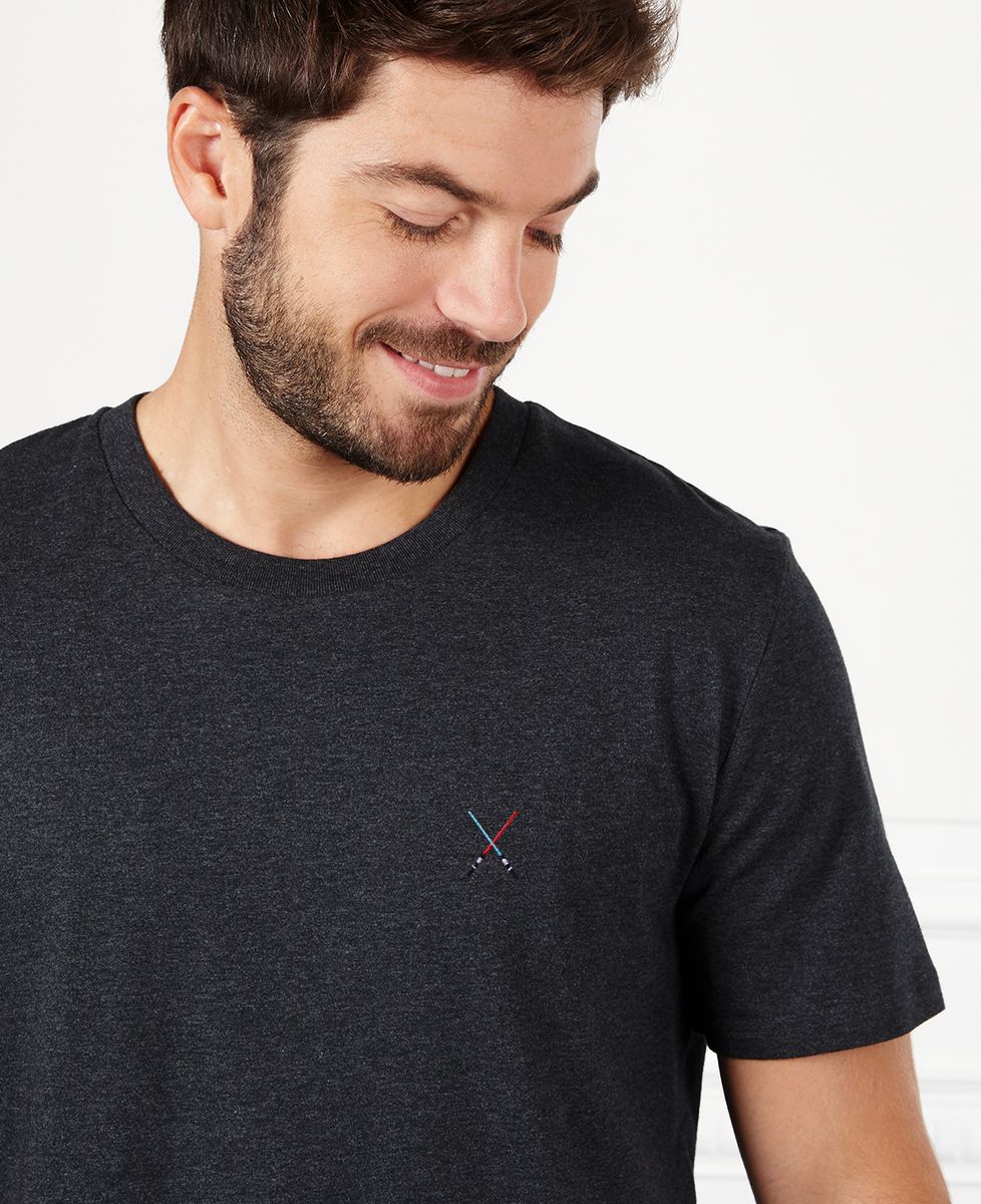 T-Shirt für Männer Laserschwert (bestickt) - Filme & Serien, Geek & Videospiele