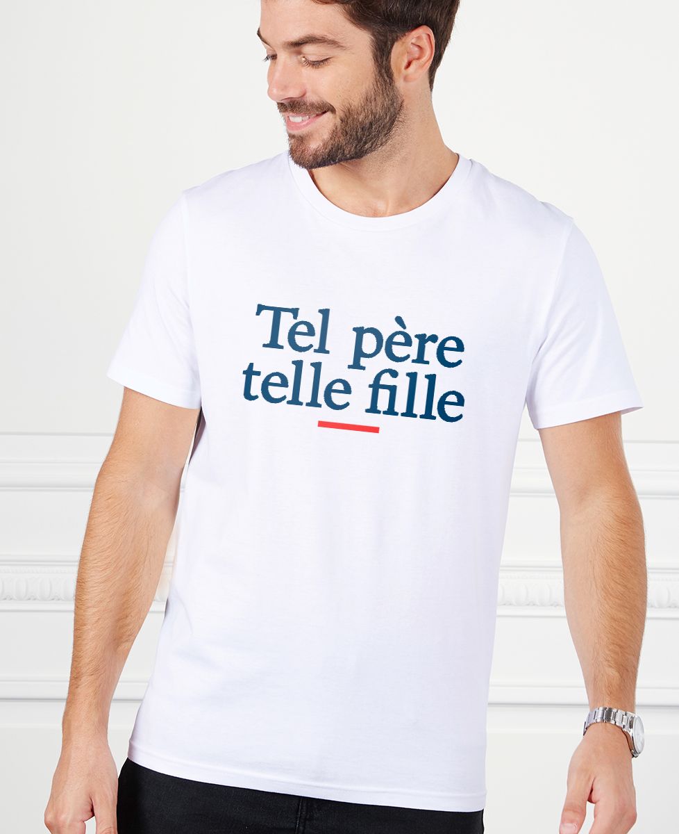 T-shirt homme Tel père telle fille - Cadeaux Papa, Cadeaux Couple, Duo assortis
