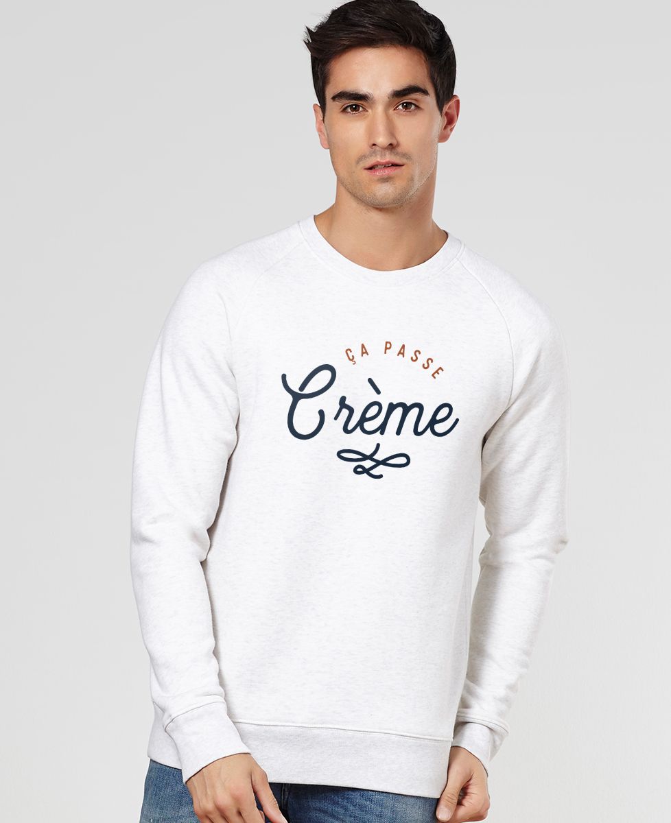 Sweatshirt homme Ça passe crème