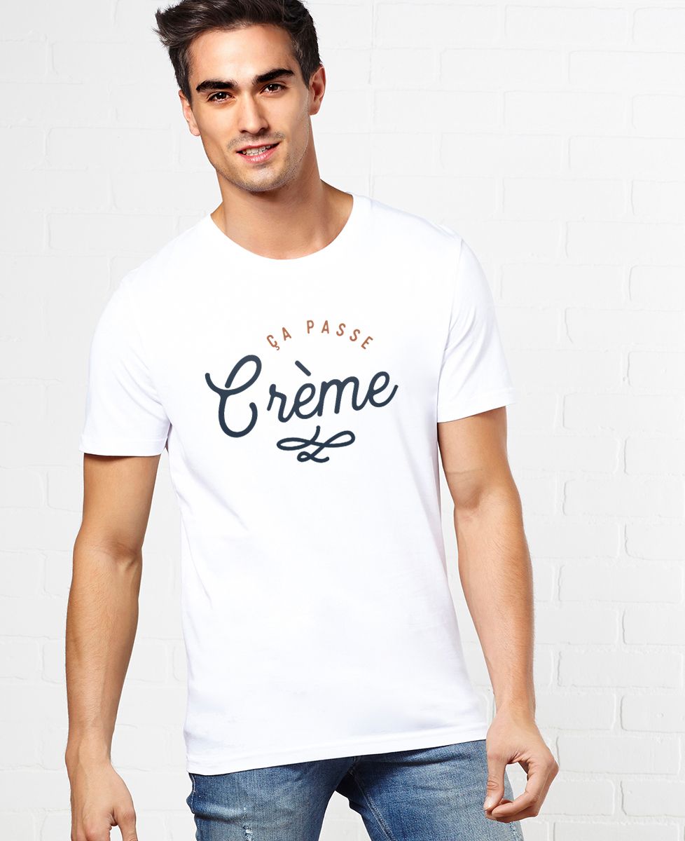 T-Shirt homme Ça passe crème