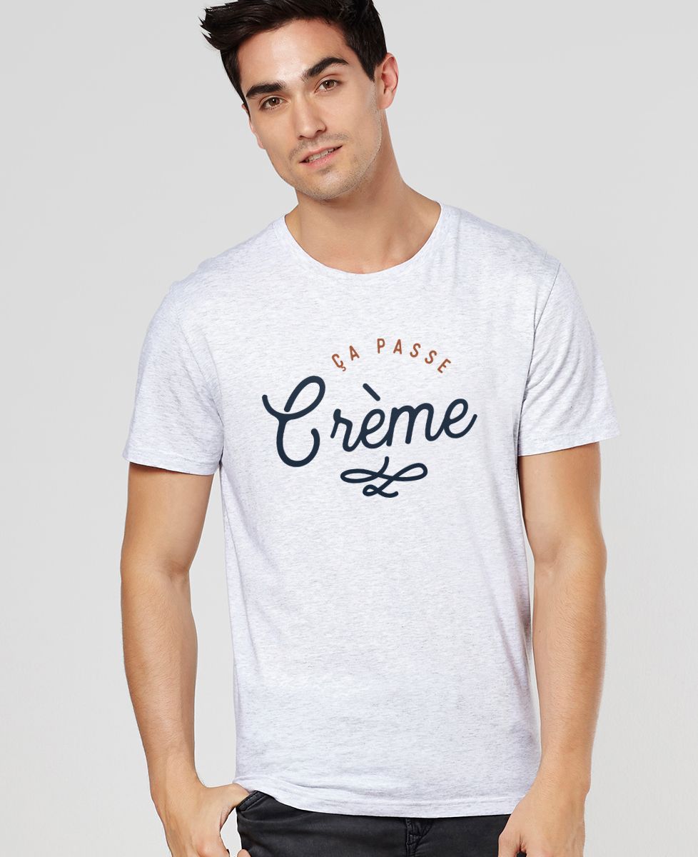 T-Shirt homme Ça passe crème