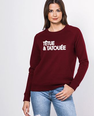 Sweatshirt femme Têtue et tatouée