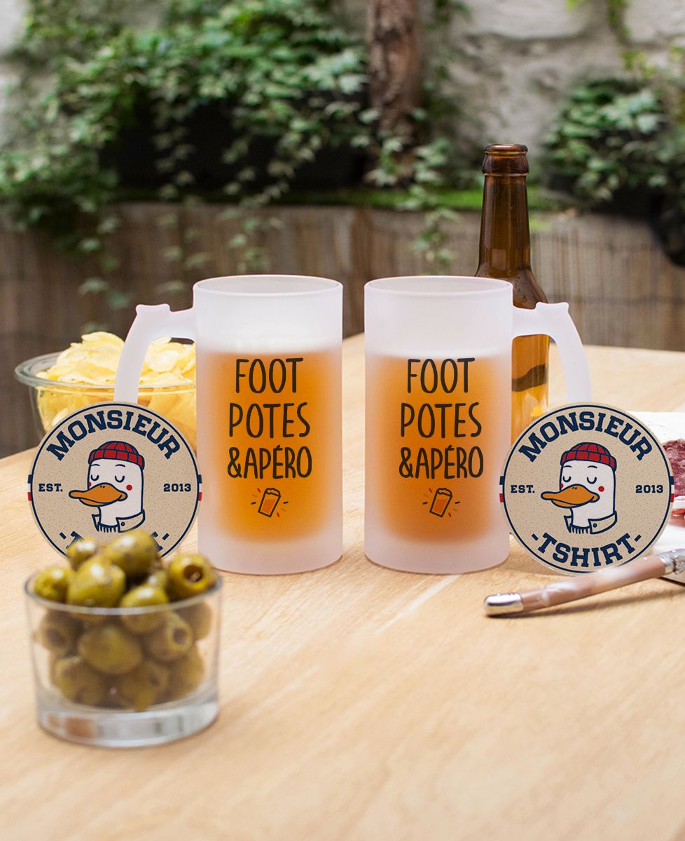 Chope De Biere Foot Potes Et Apero I Monsieur Tshirt