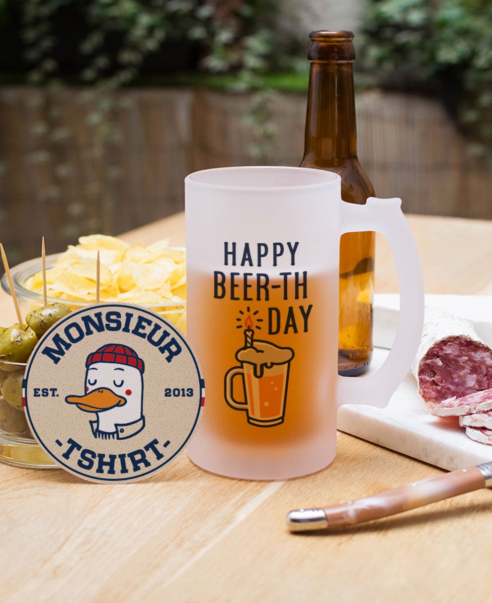 Chope de bière Happy beer-th day - Apéro