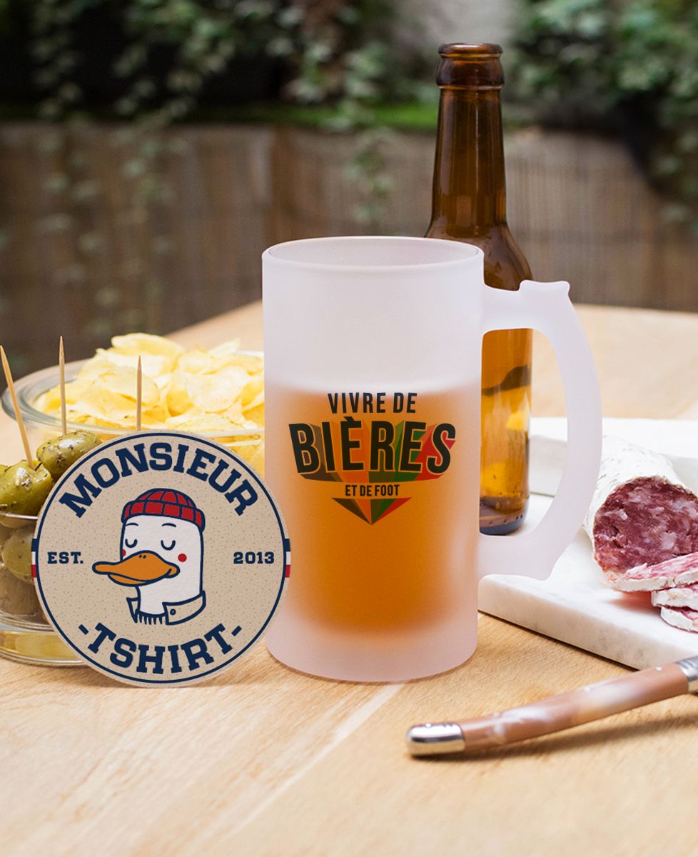 Chope De Biere Vivre De Biere Et De Foot I Monsieur Tshirt