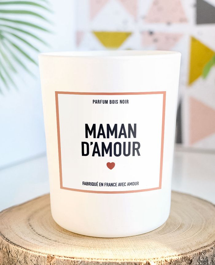 Bougie Maman d'amour petit coeur