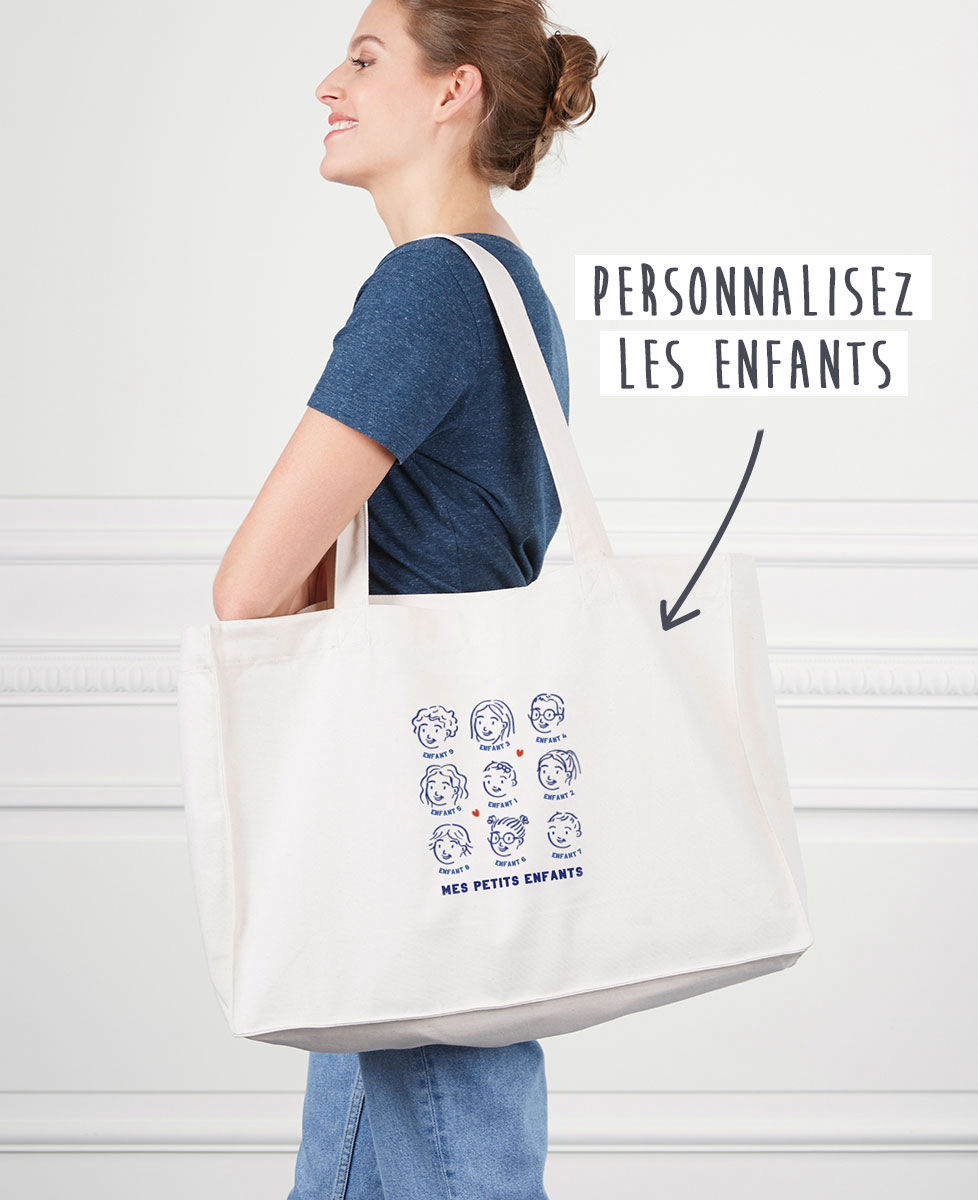 Maxi totebag Mes enfants personnalisé