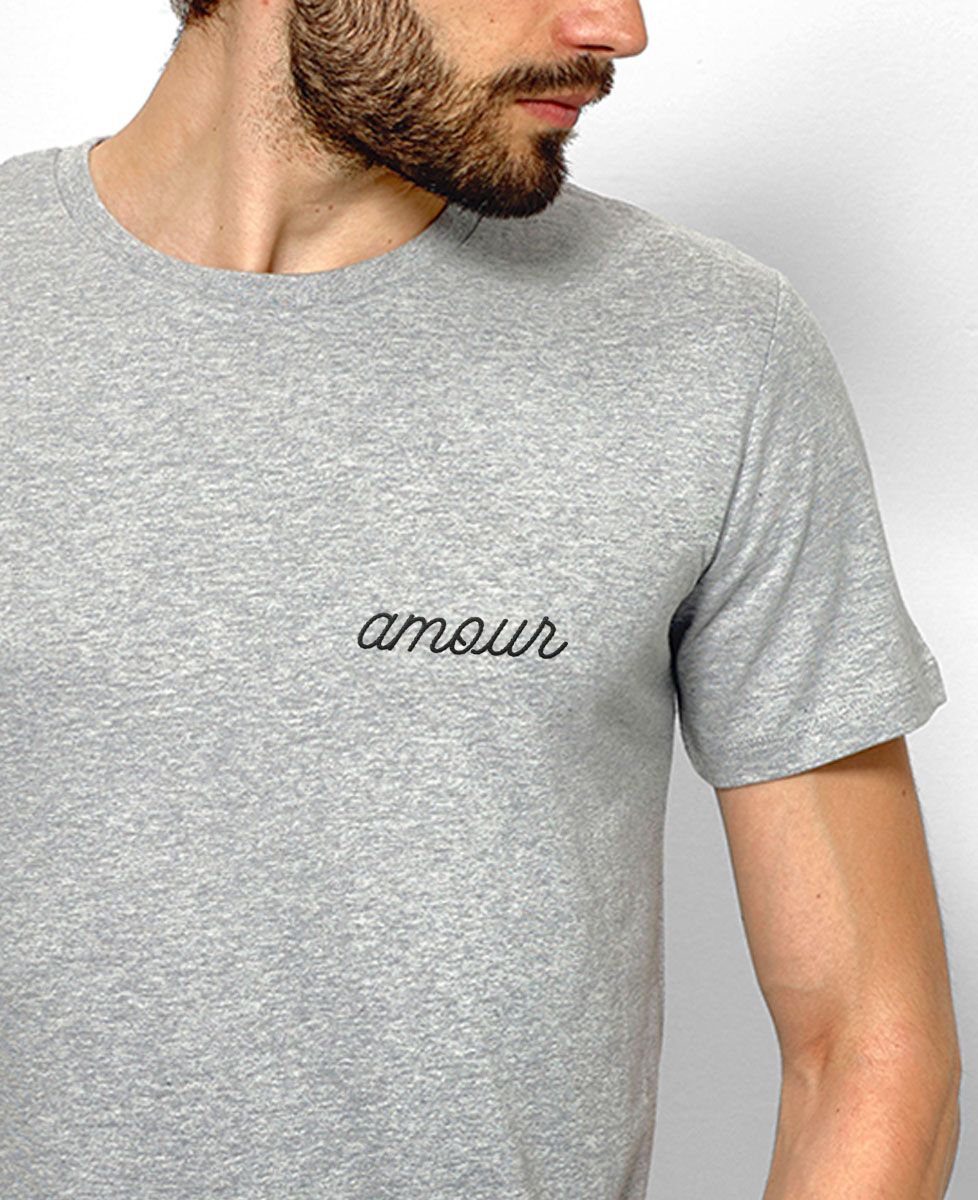 T-shirt homme brodé Nouvelle ancre - Personnalisable
