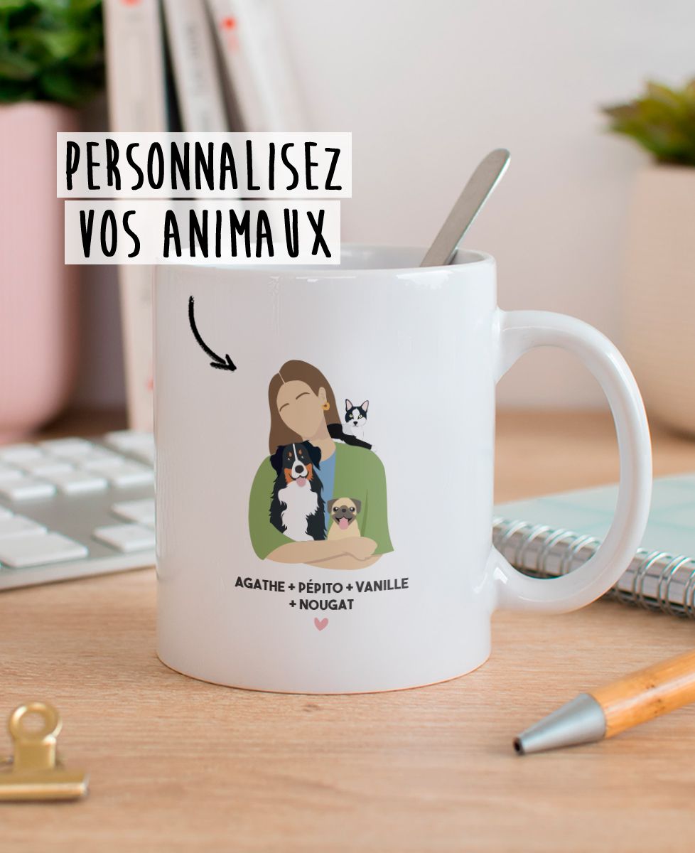 Cadeau Personnalisé – Rampants Caterpillar Mug (animaux Insectes Motif Thème, Blanc) – N'importe Quel Nom/message Sur Votre Unique Mug