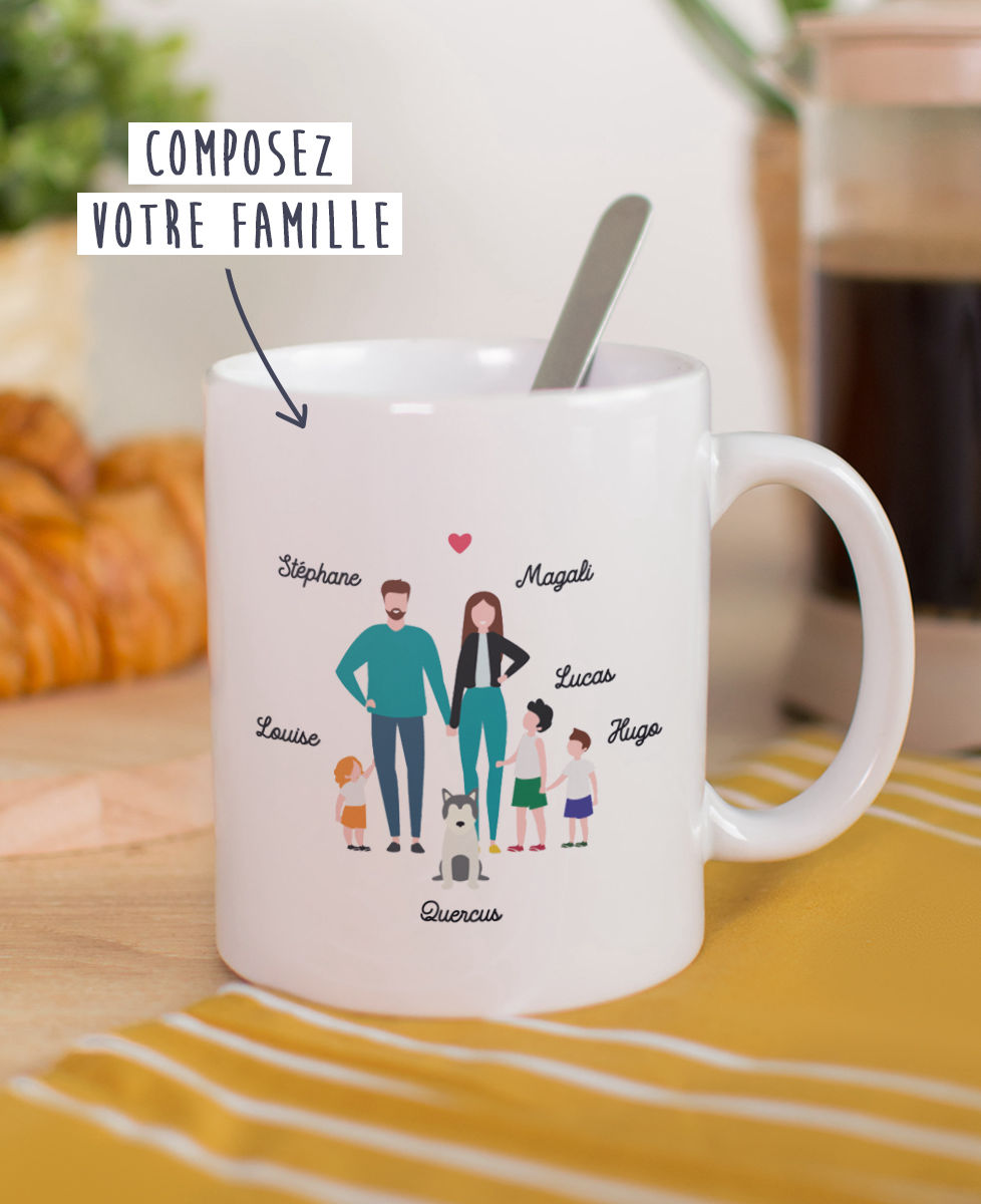 Mug famille personnalisée