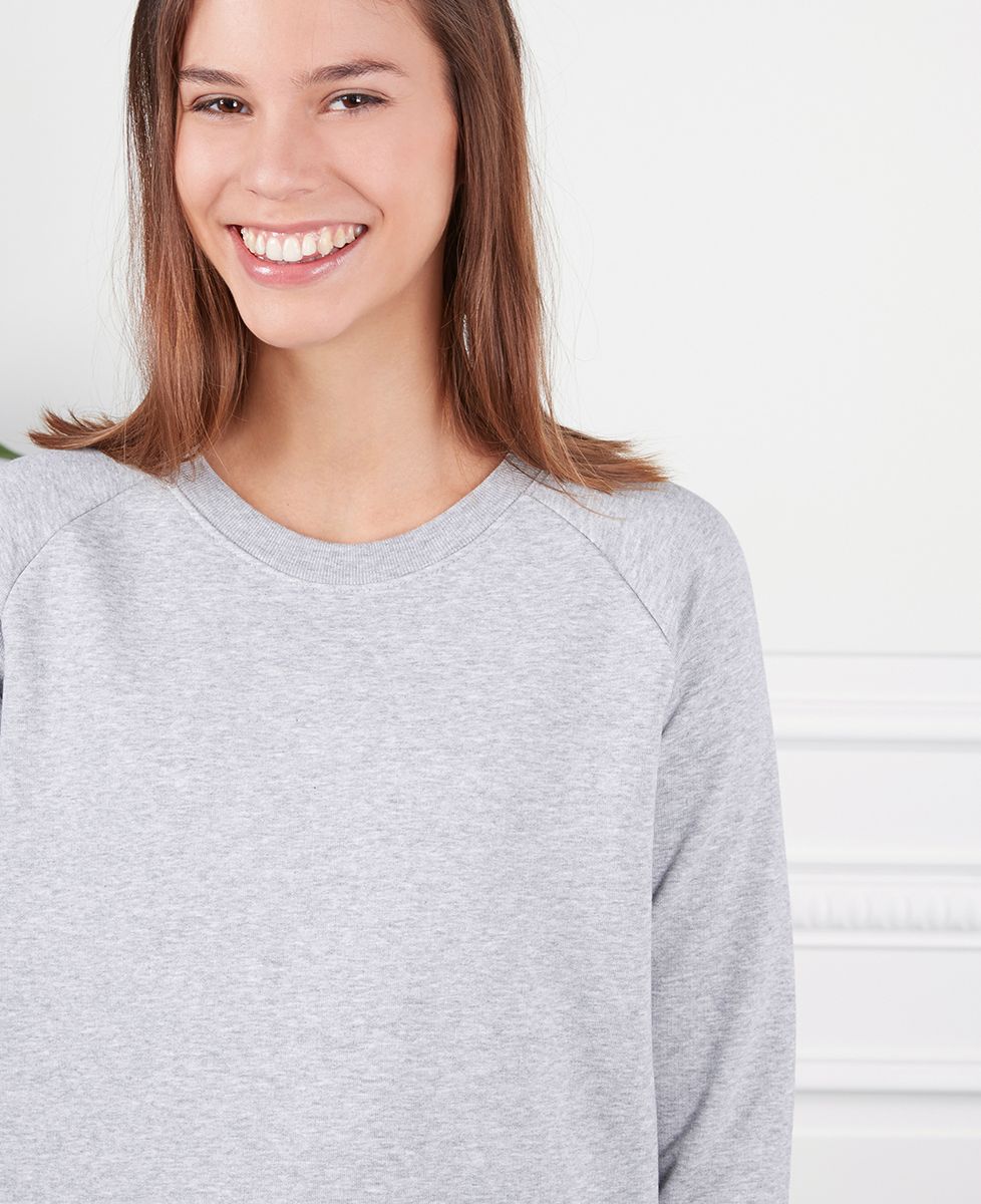 Sweatshirt Frau Kleines gesticktes Herz individualisiert - Geschenke für Paare