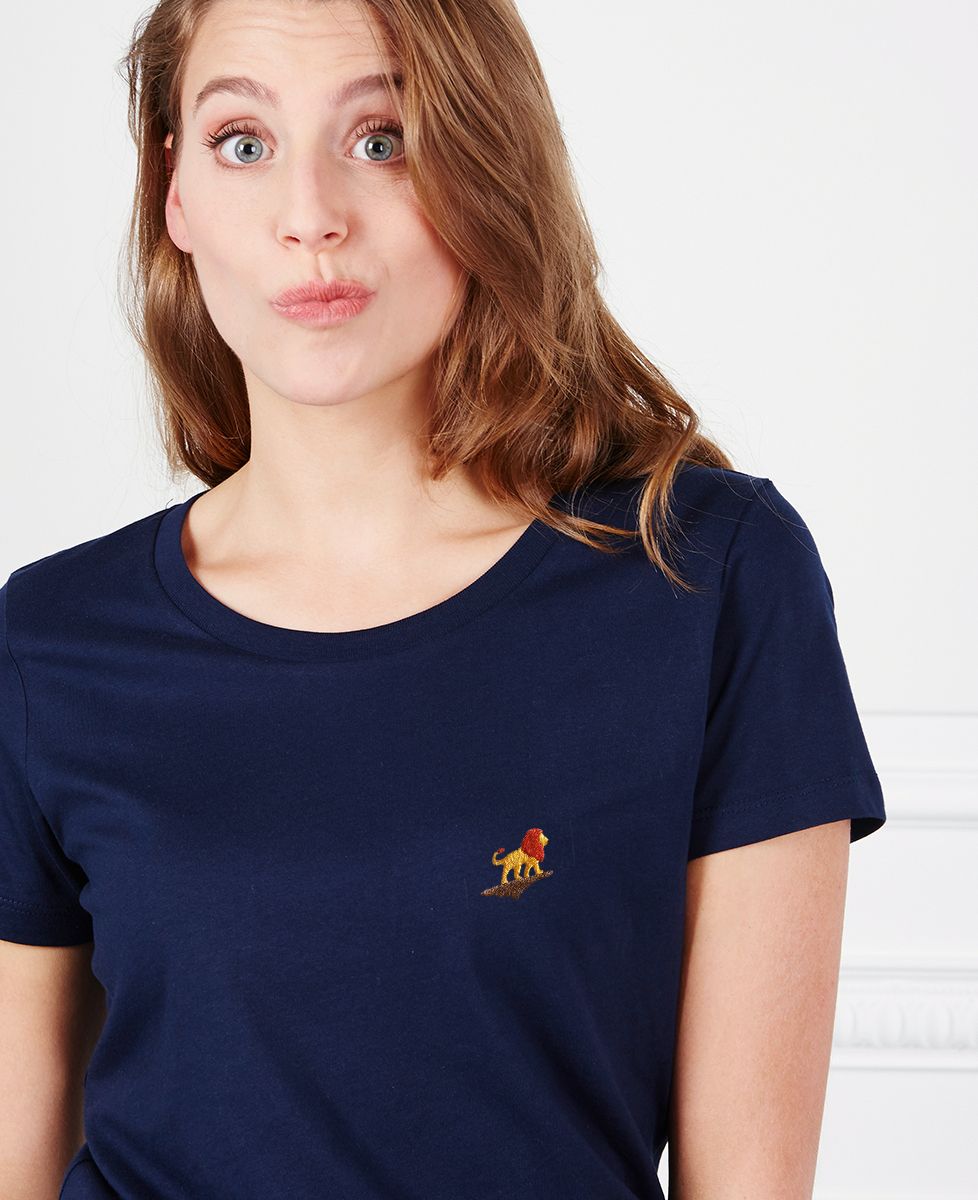 Camiseta de mujer Roca de león (bordada) - Películas y series, Animales