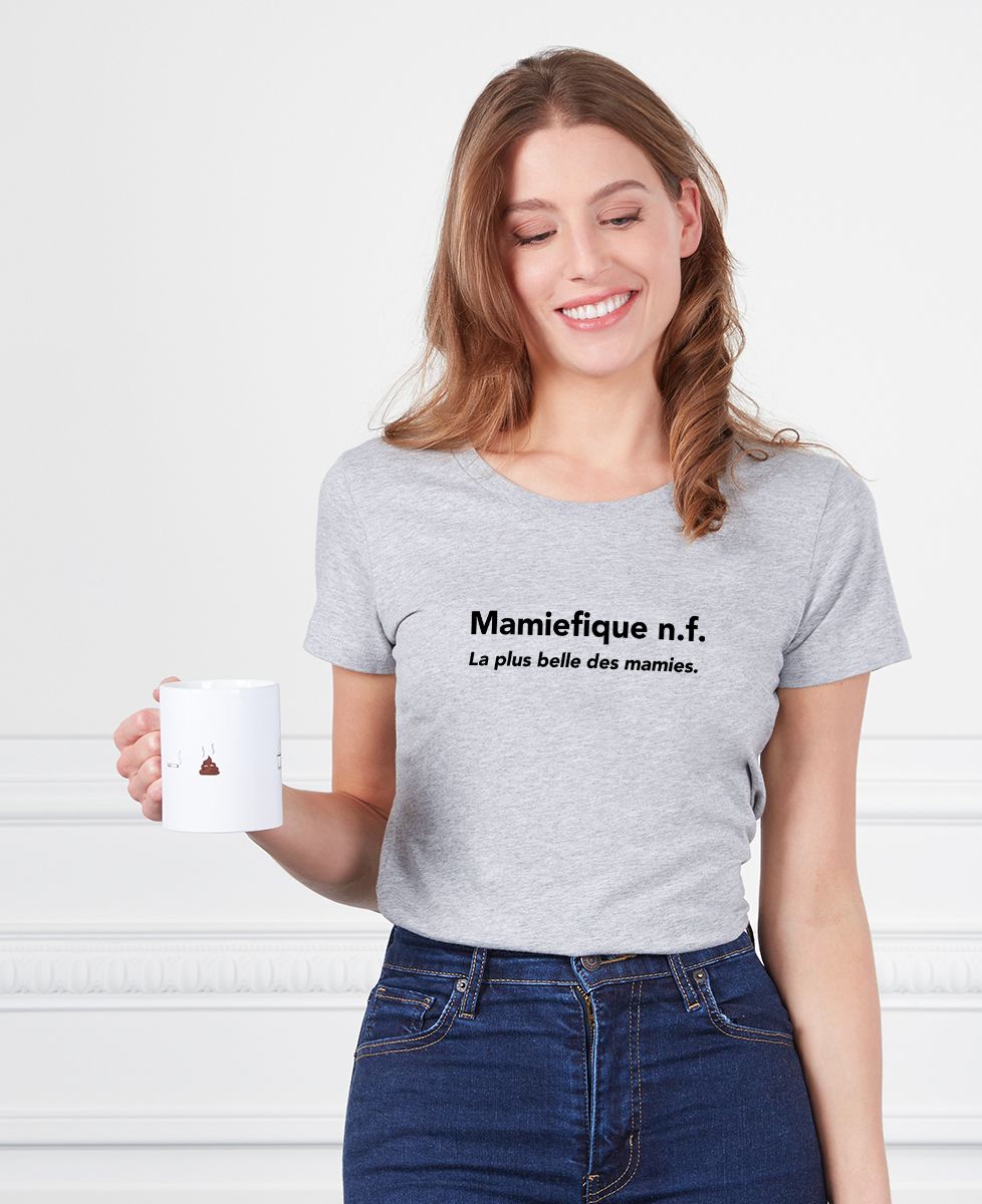 T-shirt femme Mamiefique - Cadeaux Maman, Cadeaux Mamie, Future Maman