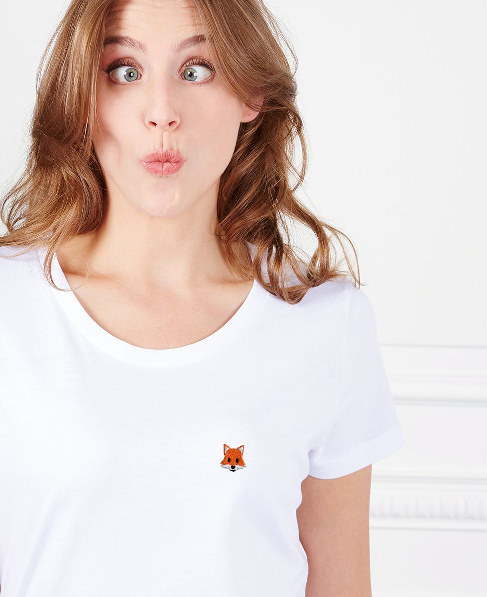 T-Shirt Frau Fuchs (gestickt) - Tiere